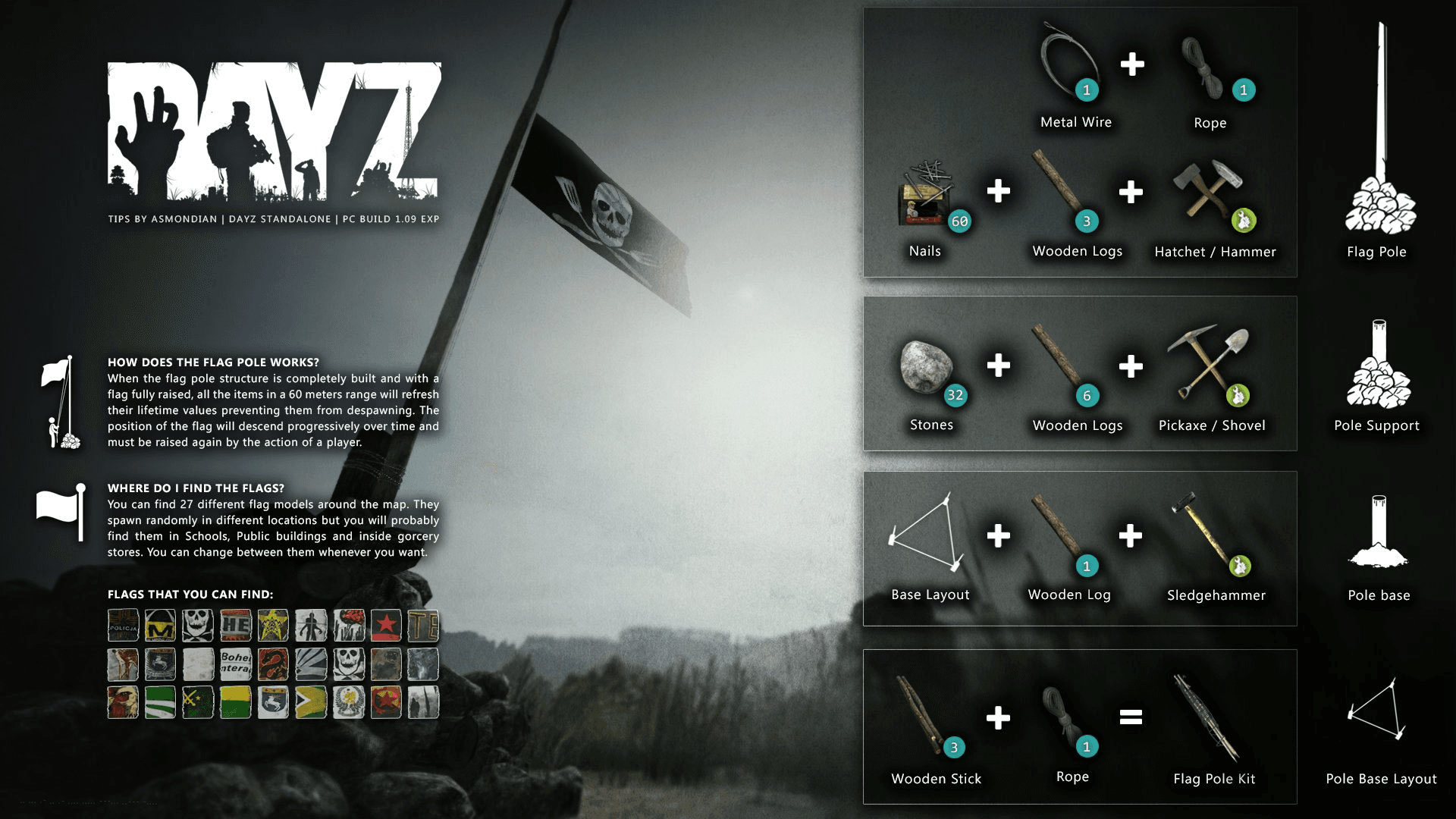 Flag Pole Setup reference 1